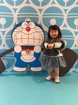 「MIKI HOUSE（ミキハウス）のアイテム（その他シューズ）」を使った、火星傻瓜豬さん（キッズ・80cm）の冬コーディネート