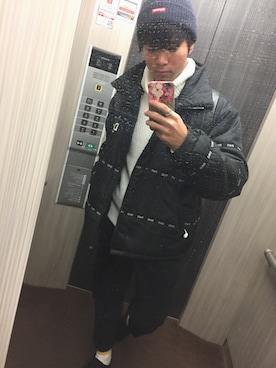 「DOLCE&GABBANA（ドルチェアンドガッバーナ）のアイテム（ジャケット/アウター）」を使った、sou'さん（メンズ・175cm）の冬コーディネート