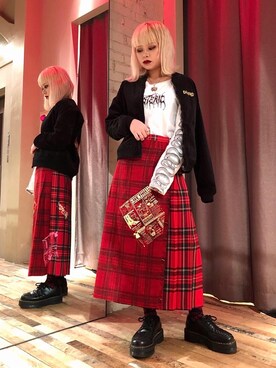 「ロング丈」｜「アイテム（ブルゾン）」を使った、aykさん（レディース・157cm）の冬コーディネート