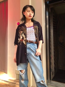 「風神雷神」｜aykさん（レディース・157cm）の夏コーディネート