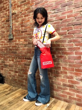 「70'sコーデ」｜「アイテム（財布/小物）」を使った、aykさん（レディース・157cm）の夏コーディネート