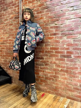 「ロング丈」｜「アイテム（その他アウター）」を使った、aykさん（レディース・157cm）の冬コーディネート