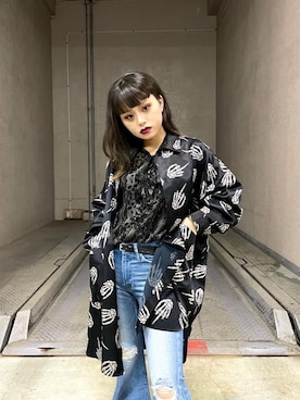 「ロックコーデ」｜「アイテム（ワンピース/ドレス）」を使った、aykさん（レディース・157cm）の秋コーディネート