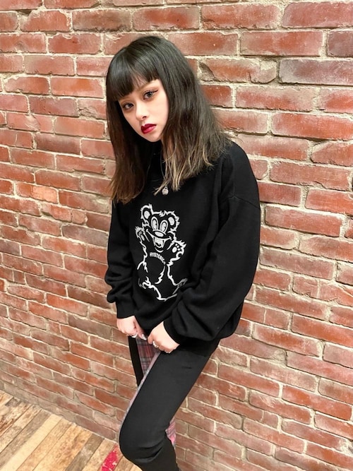 HYS FIRE BEAR黒ニット HYSTERIC GLAMOUR（ヒステリックグラマー）の「FIRE BEAR プルオーバー