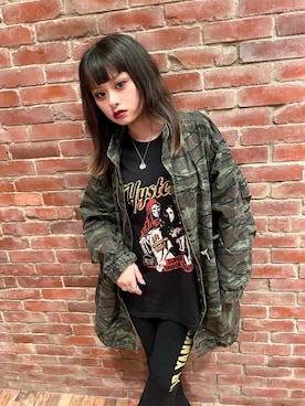 「みりたりー」｜「アイテム（その他アウター）」を使った、aykさん（レディース・157cm）の秋コーディネート