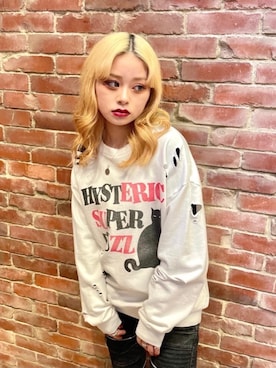 「ﾋﾞｯｸﾞｼﾙｴｯﾄ」｜「アイテム（スウェット）」を使った、aykさん（レディース・157cm）の冬コーディネート