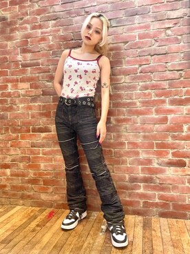 「でにむ」｜「アイテム（キャミソール）」を使った、aykさん（レディース・157cm）の夏コーディネート