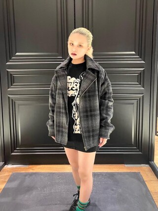 HYSTERIC TIMES ジャガードオーバーサイズセーター HYSTERIC GLAMOUR（ヒステリックグラマー）の「HYSTERIC TIMES