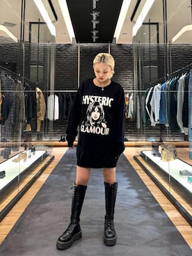 「らふこーで」｜「アイテム（ワンピース/ドレス）」を使った、aykさん（レディース・157cm）の冬コーディネート