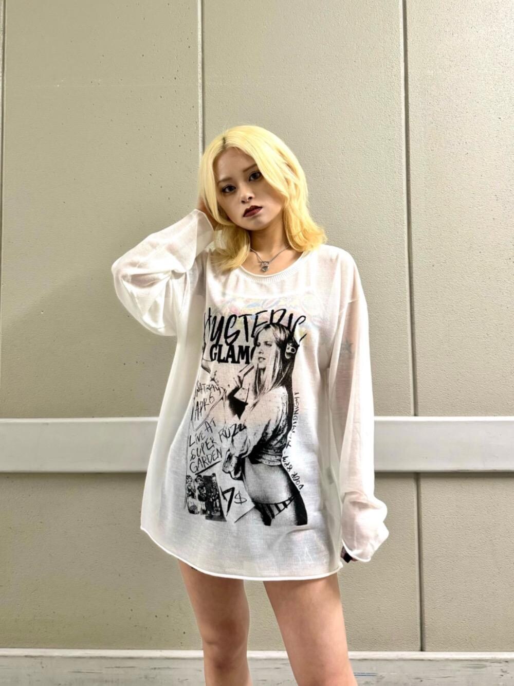 ヒステリックグラマー　Hysteric Glamour ニットブルゾン　白 楽天市場】HYSTERIC GLAMOUR SPEAK NO EVIL編込 セーター