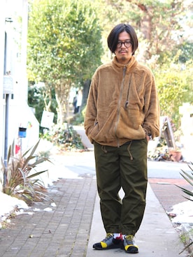 「FENDI」｜「アイテム（ミリタリージャケット）」を使った、MATSUMOTOHIKOさん（メンズ・173cm）の冬コーディネート