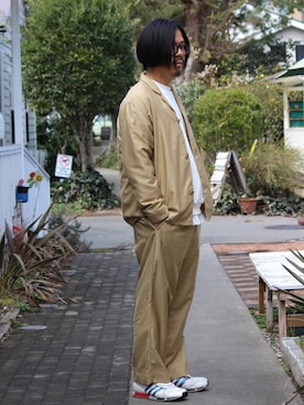 「SUNNY SPORTS」｜「アイテム（ジャケット/アウター）」を使った、MATSUMOTOHIKOさん（メンズ・173cm）の春コーディネート