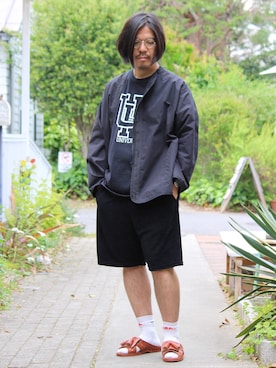 「パイル」｜「アイテム（ジャケット/アウター）」を使った、MATSUMOTOHIKOさん（メンズ・173cm）の春コーディネート