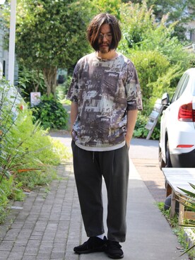 「FILA」｜MATSUMOTOHIKOさん（メンズ・173cm）の夏コーディネート