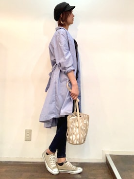 「JEANASIS（ジーナシス）のアイテム（シャツワンピース）」を使った、Natsu.Hさん（レディース・168cm）の春コーディネート