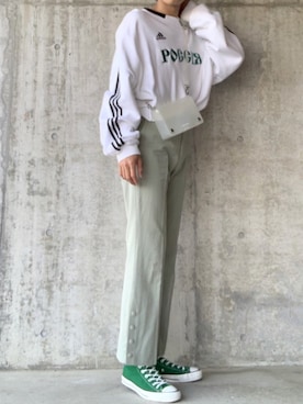 「Gosha Rubchinskiy（ゴーシャラブチンスキー）のアイテム（スウェット）」を使った、Yutaro さん（メンズ・183cm）の春コーディネート