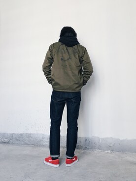 「nike sb 」｜「アイテム（マウンテンパーカー）」を使った、CHAPCHIMSIさん（メンズ・178cm）の冬コーディネート