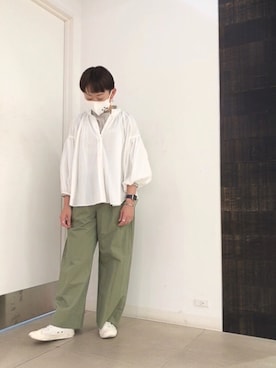 「ARMEN（アーメン）のアイテム」を使った、はせきよさん（レディース・160cm）の春コーディネート