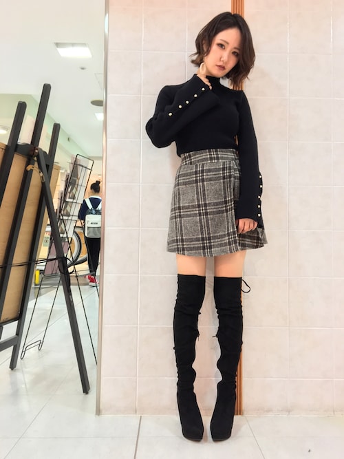 安室奈美恵着用　スカート 安室奈美恵着用 ZARA アシンメトリー フリルグレン チェック