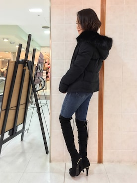 「LIPSERVICE（リップサービス）のアイテム（ダウンジャケット/コート）」を使った、Kaoriさん（レディース・156cm）の秋コーディネート