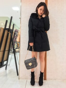 「LIPSERVICE（リップサービス）のアイテム（ダウンジャケット/コート）」を使った、Kaoriさん（レディース・156cm）の秋コーディネート