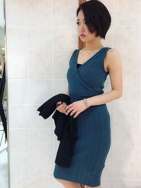 「LIPSERVICE（リップサービス）のアイテム（ライダースジャケット）」を使った、Kaoriさん（レディース・156cm）の春コーディネート