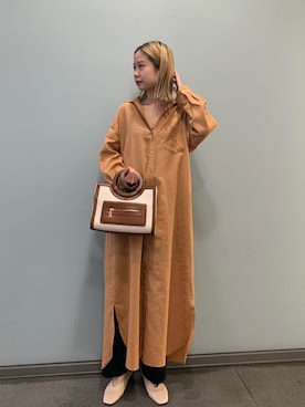 「ROVERETO（ロベレート）のアイテム」を使った、光紗さん（レディース・157cm）の春コーディネート