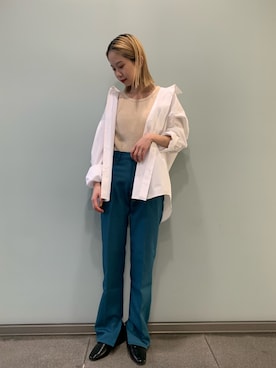 「SOMETHING（サムシング）のアイテム」を使った、光紗さん（レディース・157cm）の春コーディネート