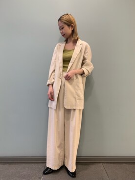 「ピスタチオ」｜「アイテム（その他アウター）」を使った、光紗さん（レディース・157cm）の春コーディネート