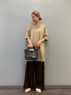 「URBAN RESEARCH（アーバンリサーチ）のアイテム（バレエシューズ）」を使った、光紗さん（レディース・157cm）の春コーディネート