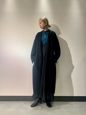 「URBAN RESEARCH（アーバンリサーチ）のアイテム（チェスターコート）」を使った、光紗さん（レディース・157cm）の冬コーディネート