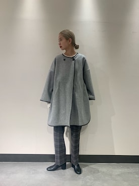 「URBAN RESEARCH（アーバンリサーチ）のアイテム（ポンチョ）」を使った、光紗さん（レディース・157cm）の冬コーディネート
