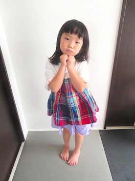 「Daddy Oh Daddy（ダディーオーダディー）のアイテム（パンツ）」を使った、Yunaさん（キッズ・120cm）の夏コーディネート