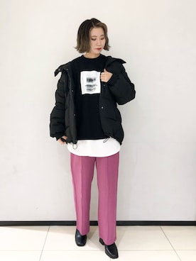 「158cmコーデ」｜「アイテム（ブルゾン）」を使った、juraさん（レディース・158cm）の秋コーディネート