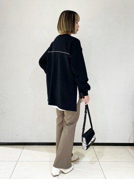 「158cmコーデ」｜「アイテム（スラックス）」を使った、juraさん（レディース・158cm）の冬コーディネート