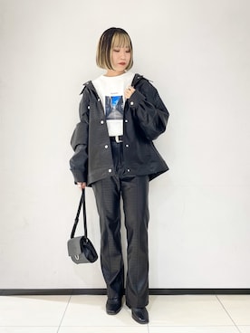 「PAGEBOY（ページボーイ）のハクミニショルダーBAG（ショルダーバッグ）」を使った、juraさん（レディース・158cm）の冬コーディネート