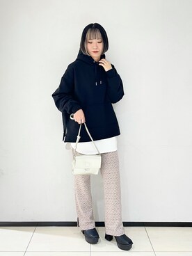 「PAGEBOY（ページボーイ）のハクミニショルダーBAG（ショルダーバッグ）」を使った、juraさん（レディース・158cm）の冬コーディネート