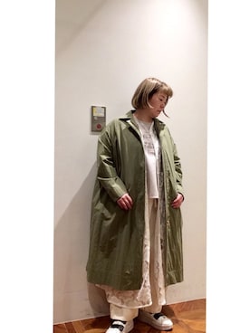 「レースワンピース」｜「アイテム（その他アウター）」を使った、pualkisakoさん（レディース・152cm）の春コーディネート