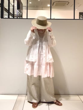 「PUAL CE CIN（ピュアルセシン）のアイテム（チュニック）」を使った、pualkisakoさん（レディース・152cm）の春コーディネート