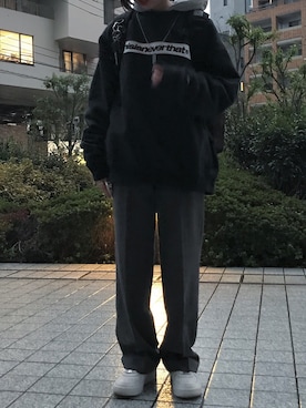 「2018マイベストコーデ」｜「アイテム（スラックス）」を使った、yunaさん（レディース・156cm）の冬コーディネート