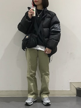 「LMCのアイテム（ジャケット/アウター）」を使った、yunaさん（レディース・156cm）の冬コーディネート
