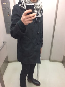 「HYSTERIC GLAMOUR（ヒステリックグラマー）のアイテム（ムートンコート）」を使った、Tさん（メンズ・181cm）の冬コーディネート