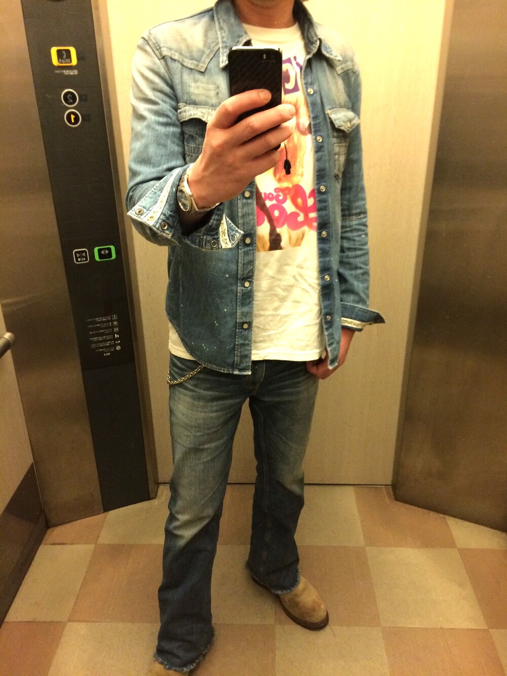 Hysteric Glamour ブーツカットPT デニムパンツ w31 日本製 HYSTERIC GLAMOUR（ヒステリックグラマー）の「USED加工デニム