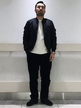 「JOURNAL STANDARD（ジャーナルスタンダード）のアイテム（MA-1）」を使った、yoshihikoさん（メンズ・173cm）の秋コーディネート