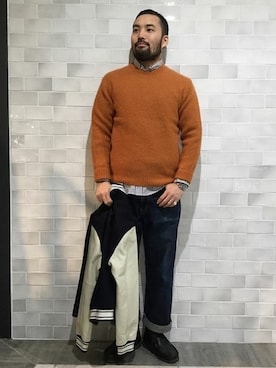 「JOURNAL STANDARD（ジャーナルスタンダード）のアイテム（スタジャン）」を使った、yoshihikoさん（メンズ・173cm）の冬コーディネート