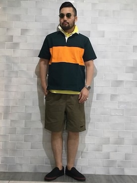 「ラガーシャツ」｜yoshihikoさん（メンズ・173cm）の春コーディネート