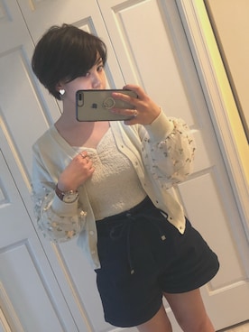「ふんわり」｜「アイテム（アクセサリー）」を使った、ponさん（レディース・151cm）の春コーディネート