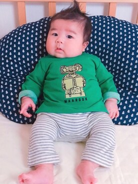 「平成最後のWEARISTAセンバツ」｜ほっぺくんさん（キッズ・70cm）の春コーディネート