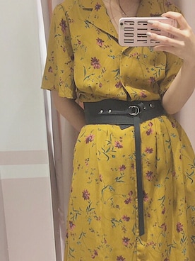 「Heather（ヘザー）のアイテム（ワンピース/ドレス）」を使った、Mikuさん（レディース・161cm）の夏コーディネート