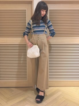 「ファーサンダル」｜Mikuさん（レディース・161cm）の夏コーディネート